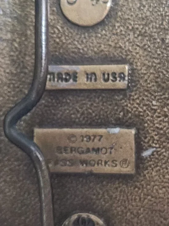 Brass Belt Buckle Bergamot Vintage 1977 Farming Combine Made USA - Picture 7 of 10